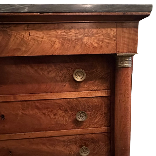 19th-century French Empire Dresser with Marble Top
