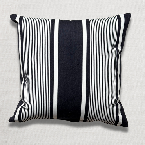 Custom 19th-century French Ticking Pillow (#3-26)