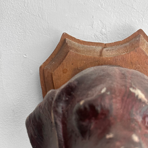 Black Forest Carved Dog Head (#546)