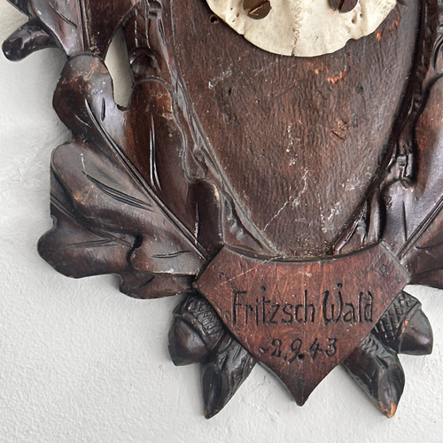 Black Forest Antlers on Carved Plaque (#551)