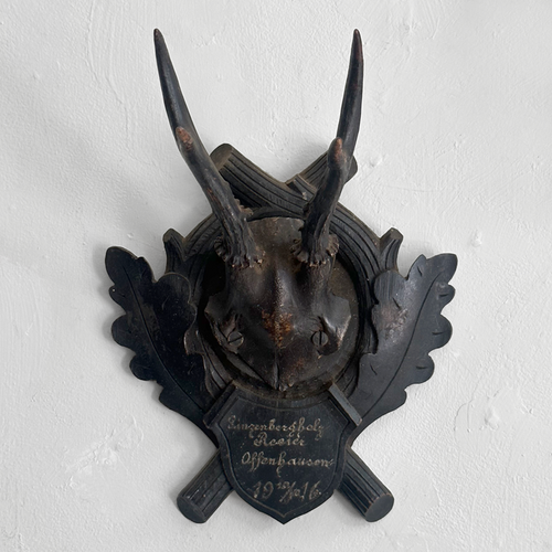 Black Forest Antlers on Carved Plaque (#553)