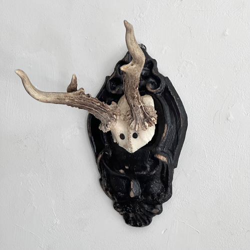 Black Forest Antlers on Carved Plaque (#555)