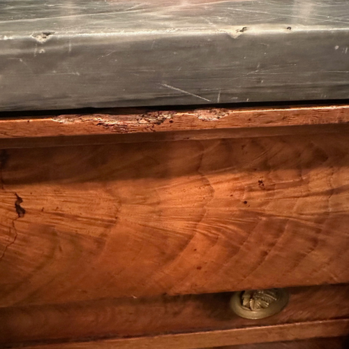 19th-century French Empire Dresser with Marble Top