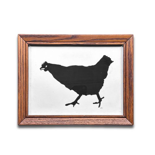 "Hen" in a Vintage Frame
