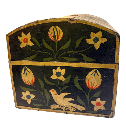 18th-century French Painted Trunk