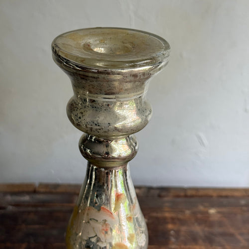 19th-century Mercury Glass Candle Holder (#10-5)