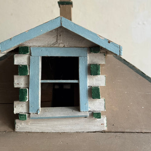 Early 20th-century Painted Folk Dollhouse Cottage