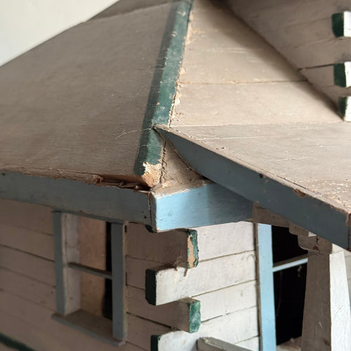 Early 20th-century Painted Folk Dollhouse Cottage