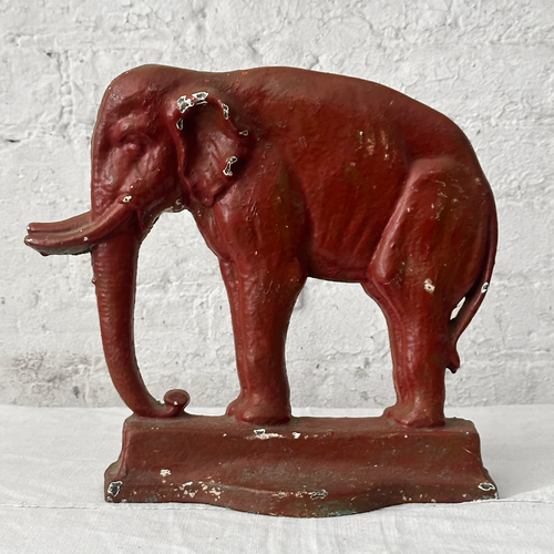 Antique American Cast Iron Elephant Doorstop