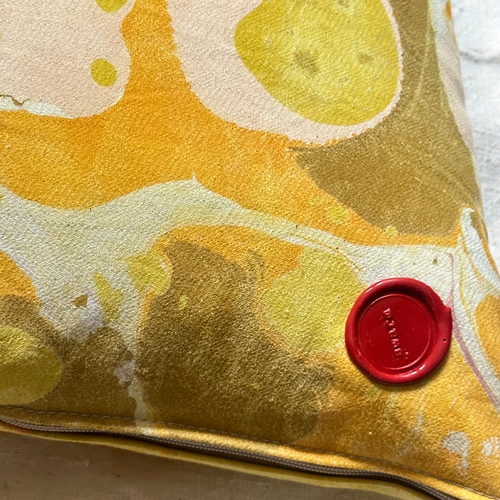 Hand Marbled One-of-a-Kind Pillow (SW05)