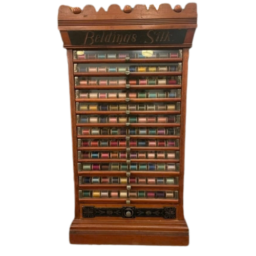 Early 20th-century Belding’s Silk Spool Thread Display Cabinet