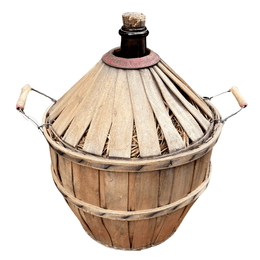Early 20th-century European Blown Glass Cased Demijohn