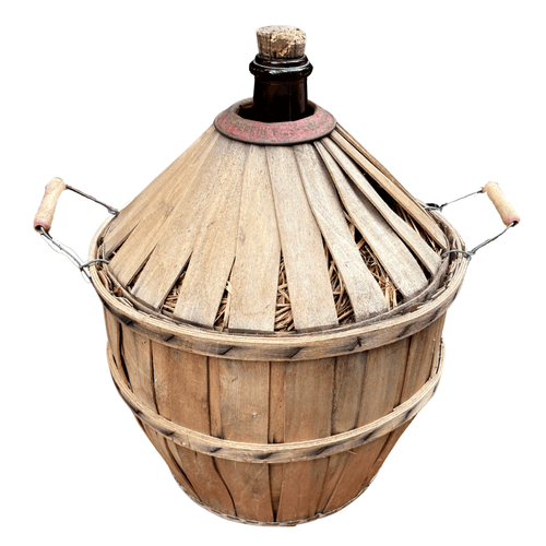 Early 20th-century European Blown Glass Cased Demijohn