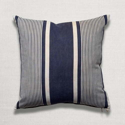 Custom 19th-century French Ticking Pillow (#3-31)