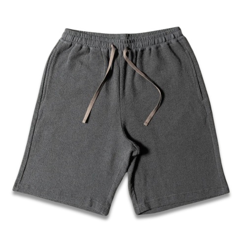 Charcoal Cotton Pile Relax Shorts