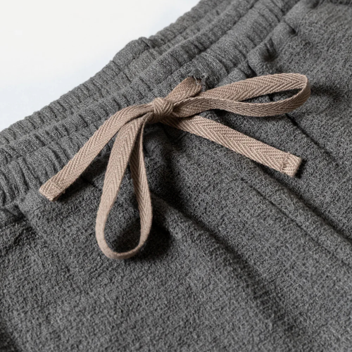 Charcoal Cotton Pile Relax Shorts