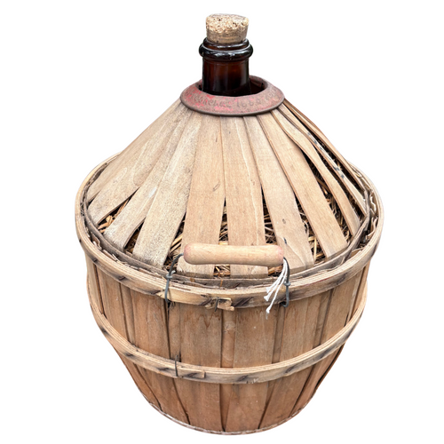 Early 20th-century European Blown Glass Cased Demijohn