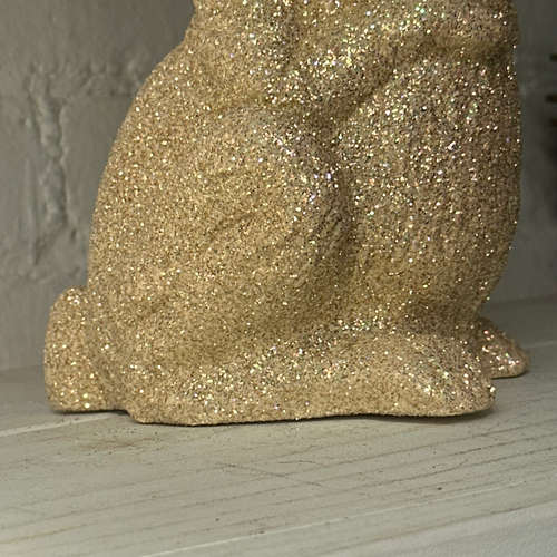 Ino Schaller Large Standing Glitter Bunny in Gold