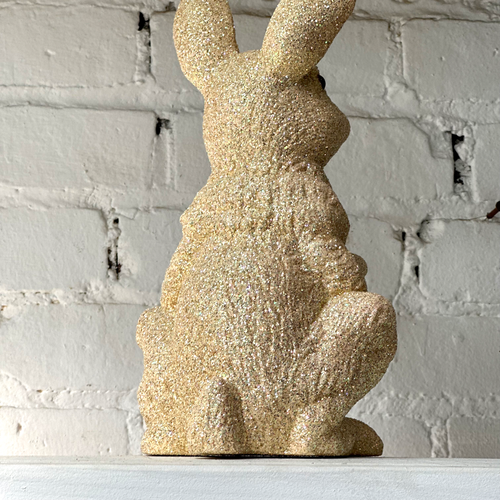 Ino Schaller Large Standing Glitter Bunny in Gold