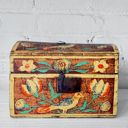 Small 18th-century French Painted Trunk
