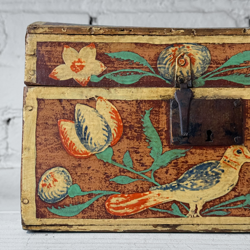 Small 18th-century French Painted Trunk