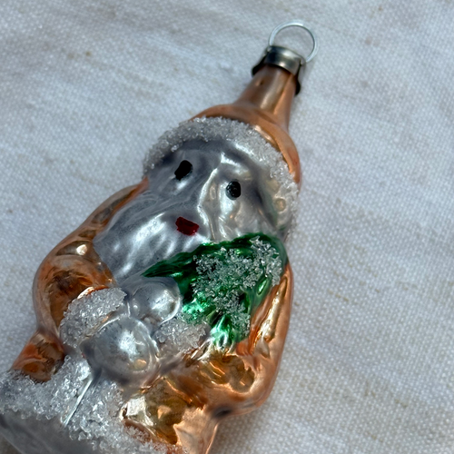 Nostalgic Gold Santa with Tree Ornament