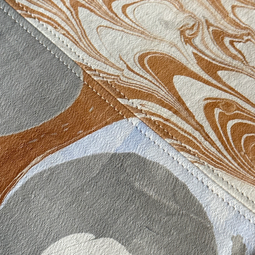 Hand Marbled One-of-a-Kind Zipper Pouch (#P06)