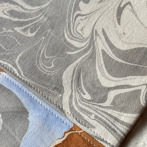Hand Marbled One-of-a-Kind Zipper Pouch (#P06)