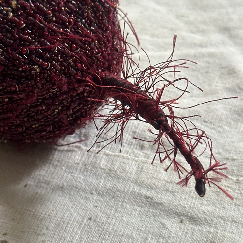 Hand-Beaded  Red Garden Beet by Trovelore