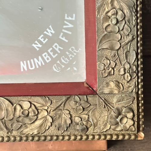 Early 20th Century American 20.5" H Arts & Crafts Cigar Mirror