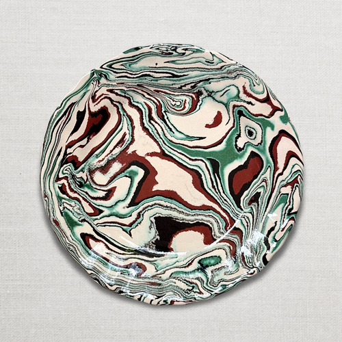 Marbled Dessert Plate XVIIIe in Riga (RG #706)
