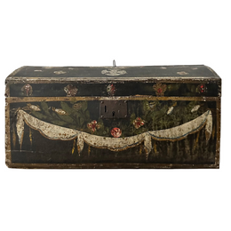 18th Century French Painted Trunk
