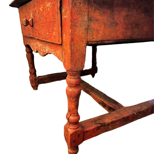 19th Century Painted Antique French Table with Drawer