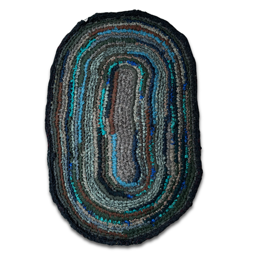 Olly Crocheted Vintage Wool Suit Rug #7
