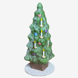 Dark Green Snow Dusted Christmas Tree