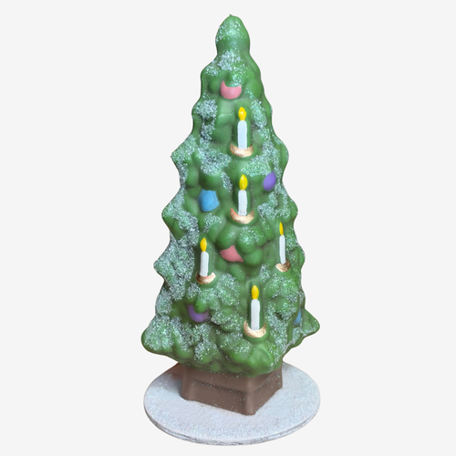 Dark Green Snow Dusted Christmas Tree