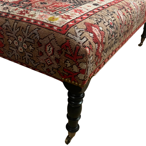 Custom Vintage Turkish Rug Ottoman