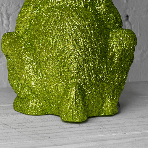 Ino Schaller Large Standing Glitter Bunny in Green