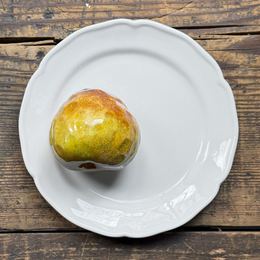 Trompe L'oeil Tropical Fruit Plate with Waved Rim