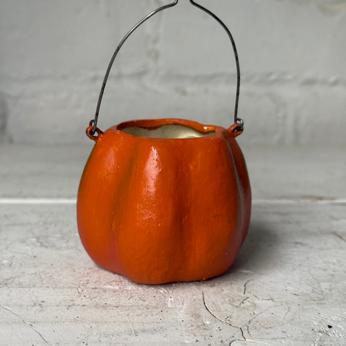 Nostalgic Papier-Mâché Small Pumpkin Lantern Bucket