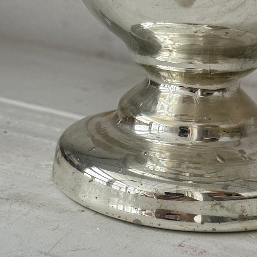 19th-century Mercury Glass Candle Holder (M-07)