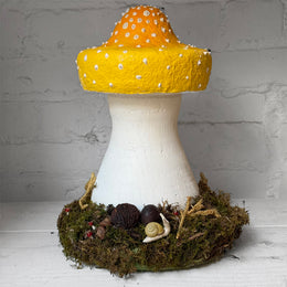 Handmade Wooden Mushroom Creation (#7) by Crystal Sloan