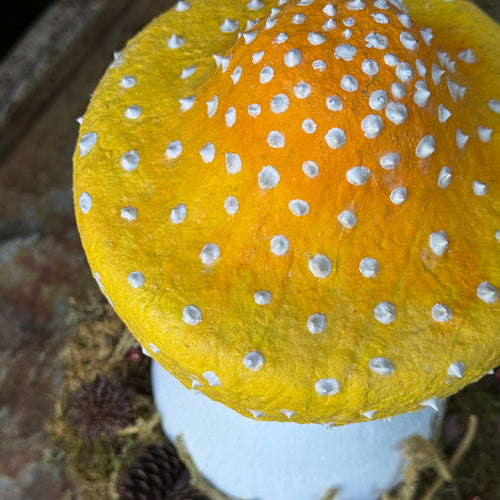 Handmade Wooden Mushroom Creation (#7) by Crystal Sloan