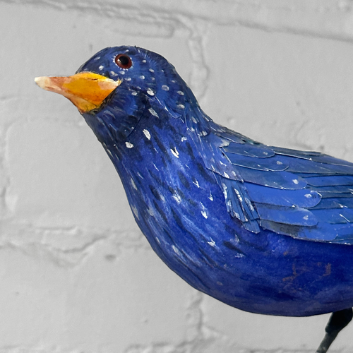 Papier-Mâché Whistling Thrush Bird #46