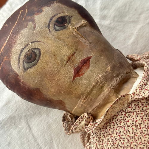 19th-century USA Lady Doll with Painted Face
