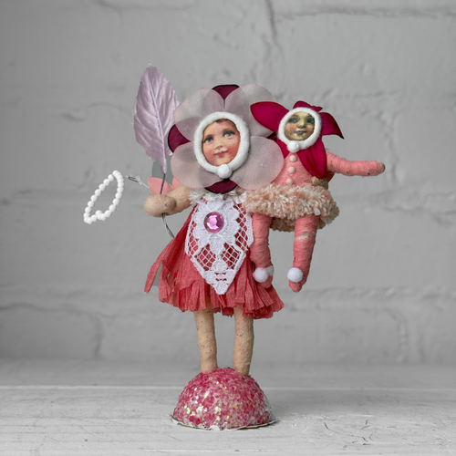 Spun Cotton Valentine's Day Flower Mom and Child #7