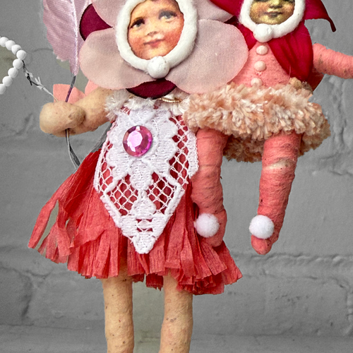 Spun Cotton Valentine's Day Flower Mom and Child #7