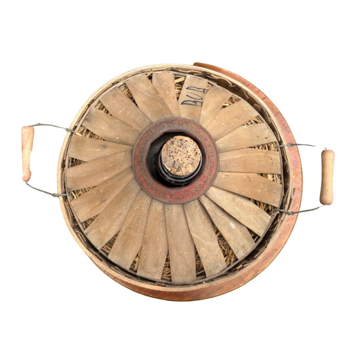 Early 20th-century European Blown Glass Cased Demijohn