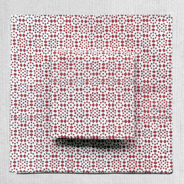 Rasa Block Printed Sheet Set in White Nakashi & Madder