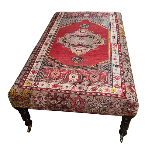 Custom Vintage Turkish Rug Ottoman